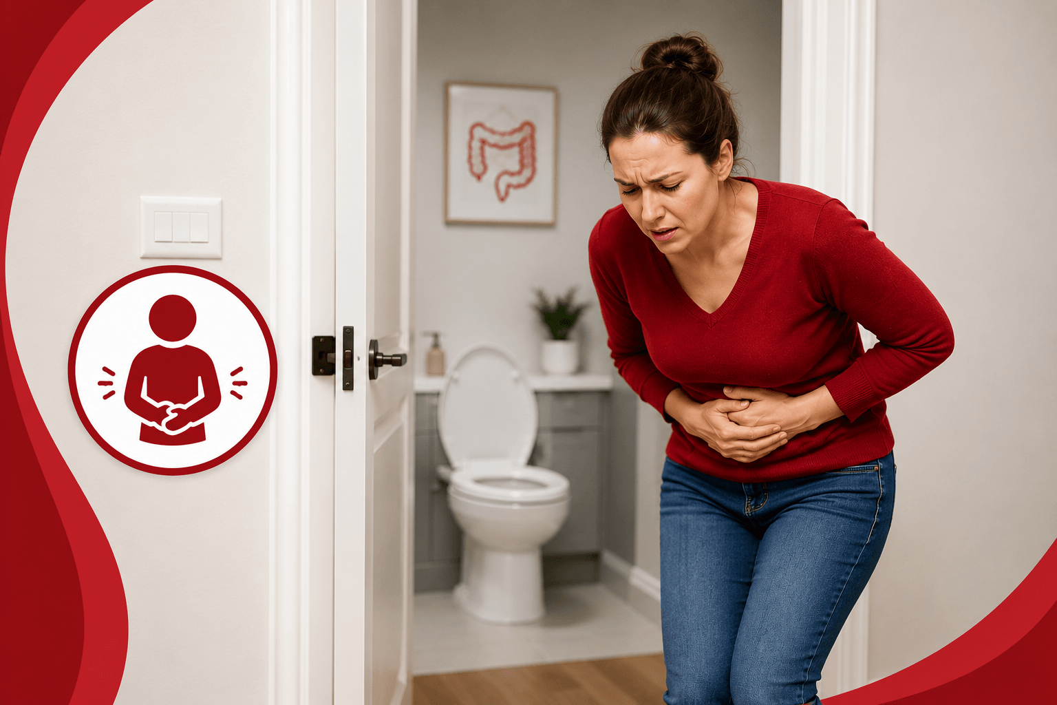Bowel incontinence symptoms causing urgency and accidental bowel leakage