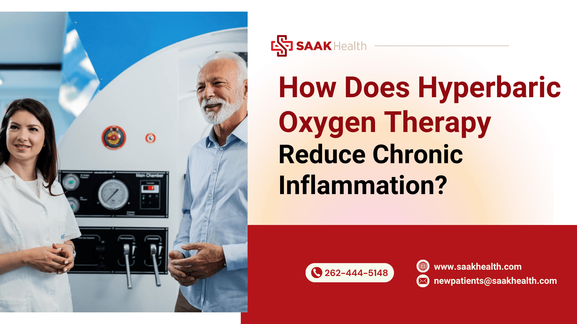 Patient receiving Hyperbaric Oxygen Therapy to help reduce chronic inflammation and support tissue healing