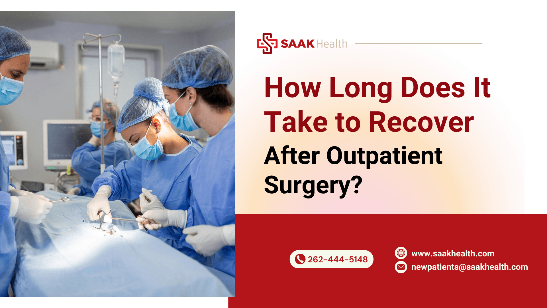 Patient recovering at home after outpatient surgery with recovery timeline guide