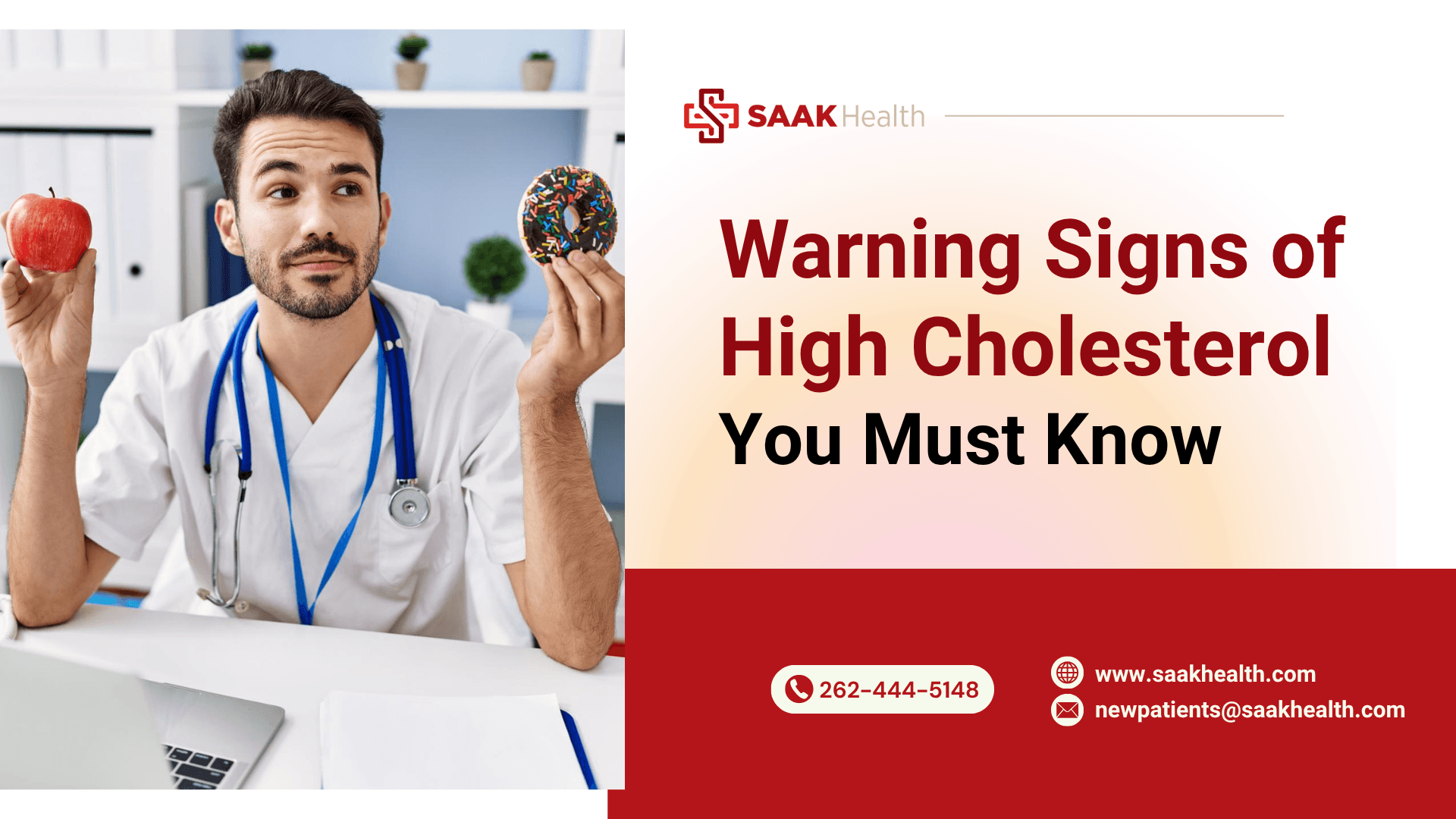 Doctor reviewing high cholesterol warning signs with patient in Brookfield WI